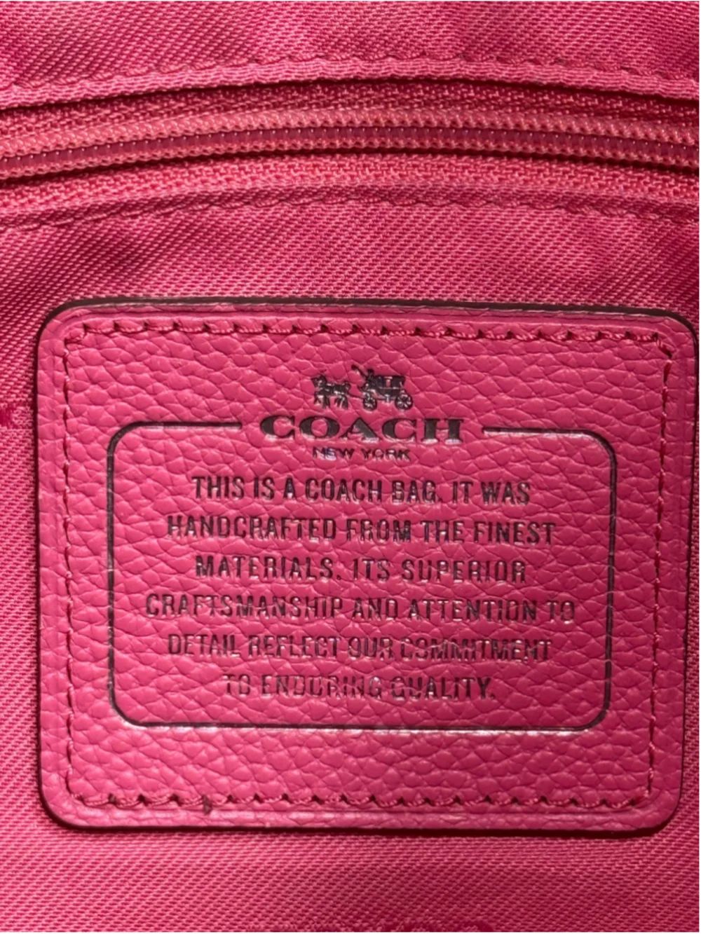 Coach Pink Edie Shoulder Bag with Floral Accents & Rivets in Pebbled Leather